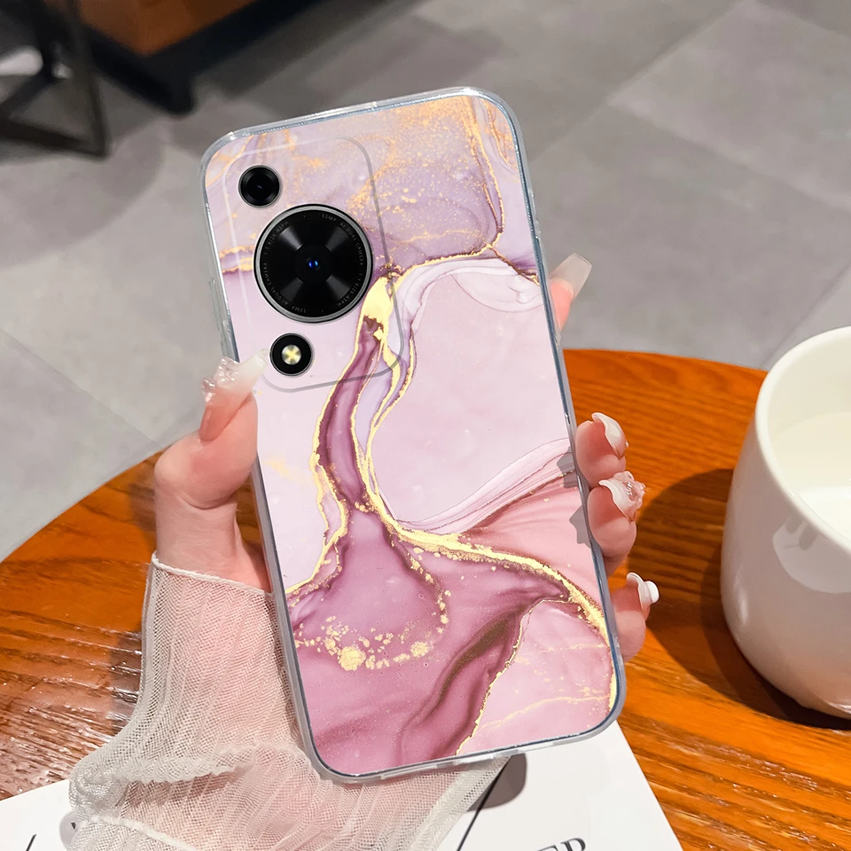 Cute Bear Flower Clear Protective Anti-Drop Phone Case - Soft TPU Cover