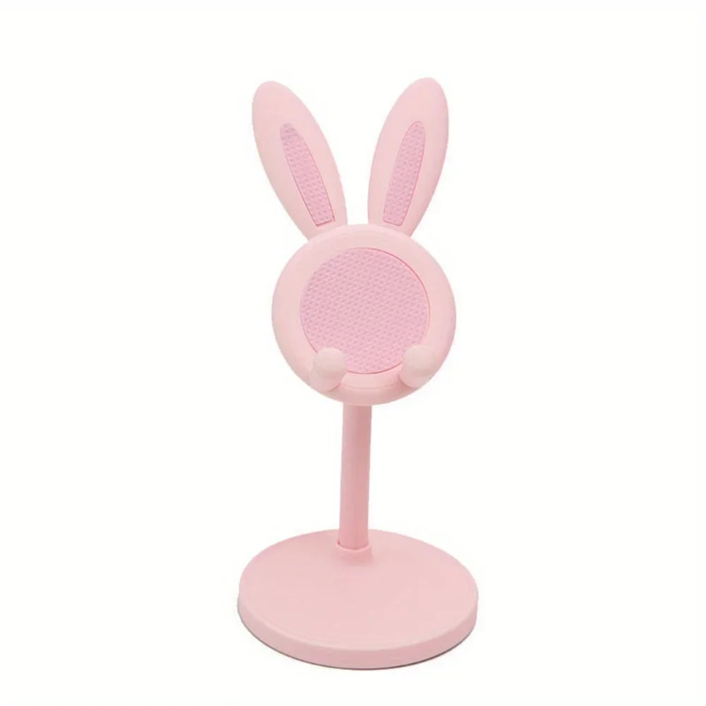 1PC Cartoon Bunny Desktop Phone Holder Tablet Holder Adjustable Telescopic Lifting Stand Desk Organizer Office Desk Accessories