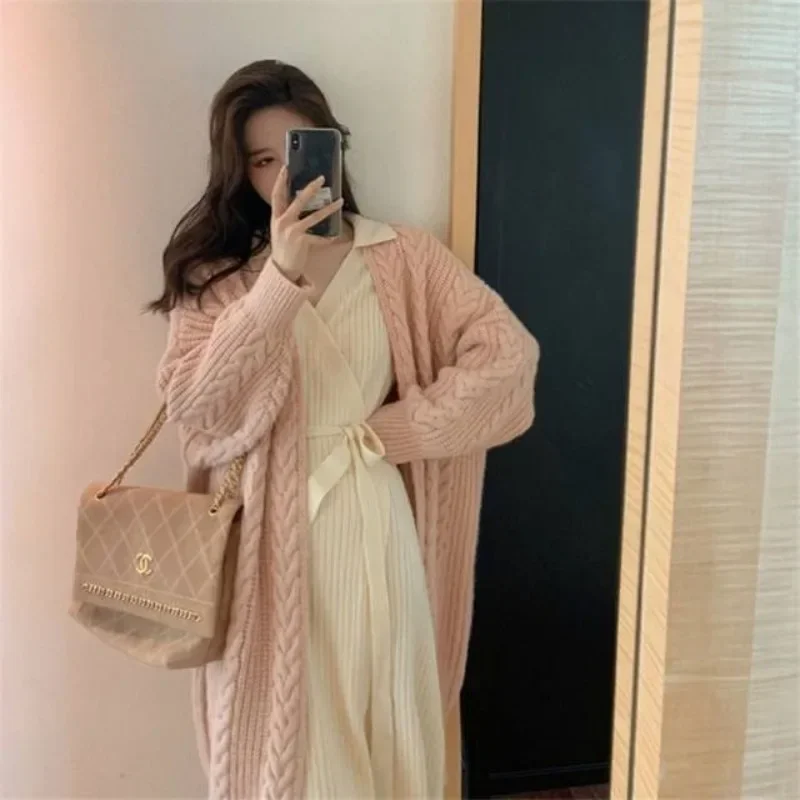 Cardigan for Women Korean Style Knitted Sweater Woman V Neck Coat Outerwear Long Sleeve Hot Youth Fashion Lightweight Harajuku - 6