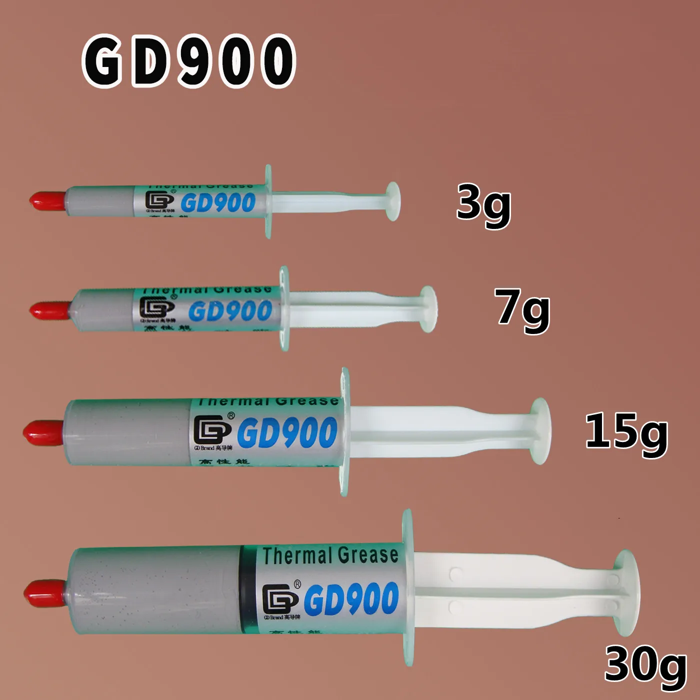 Graxa Composta Condutora Térmica do Elevado Desempenho do Dissipador de Calor do Silicone Gd900 da Pasta da Graxa para o Processador Central Cn30 Br7 15 30g 4.8 w M-k - Imagem 4