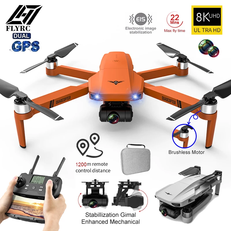 KF102 Gps Drone 8K Dual HD Camera 2 Gimbal Brushless Motor Aerial 1200M RC Distance Foldable Quadcopter|Camera - AliExpress