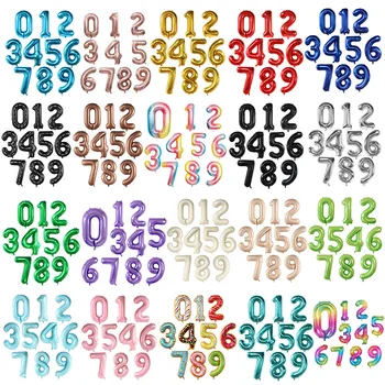 Palloncini di compleanno in lamina da 40 pollici 0-9 palloncino con numero di elio buon compleanno decorazioni per feste di matrimonio doccia grandi figure Globos 1