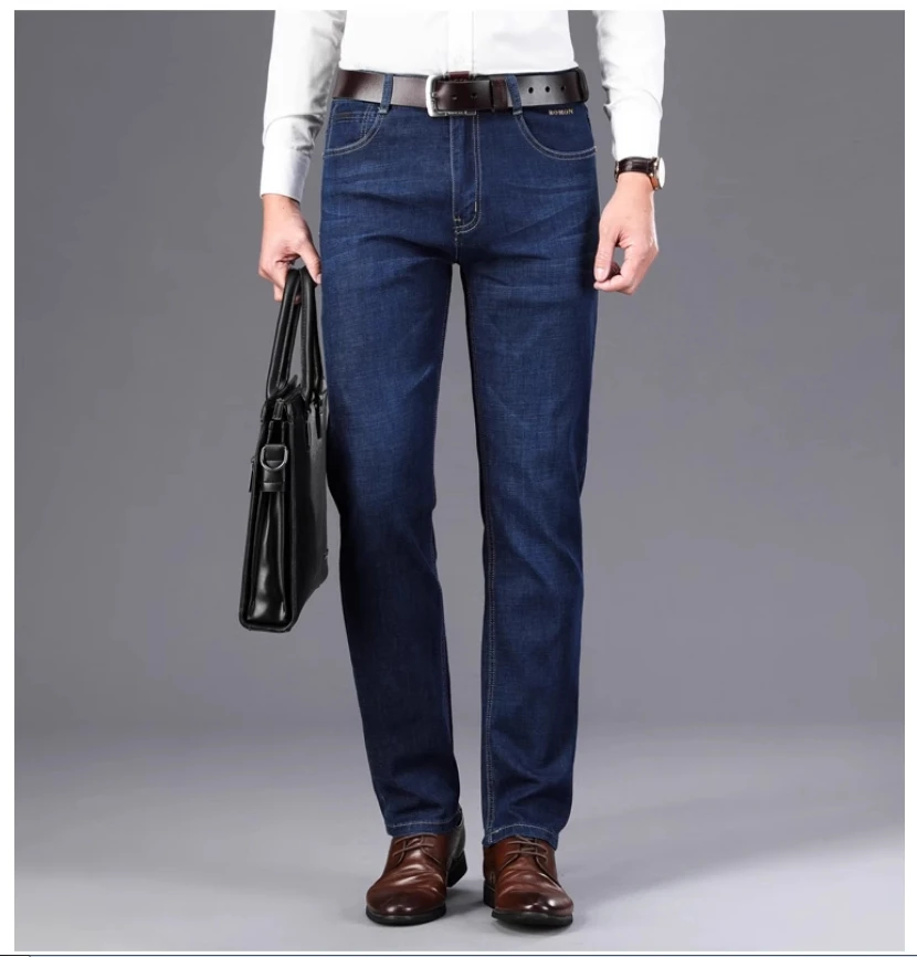 Autumn/Winter Men Loose Straight Casual High-waisted Jeans denim pants,denim trousers,cargo jeans