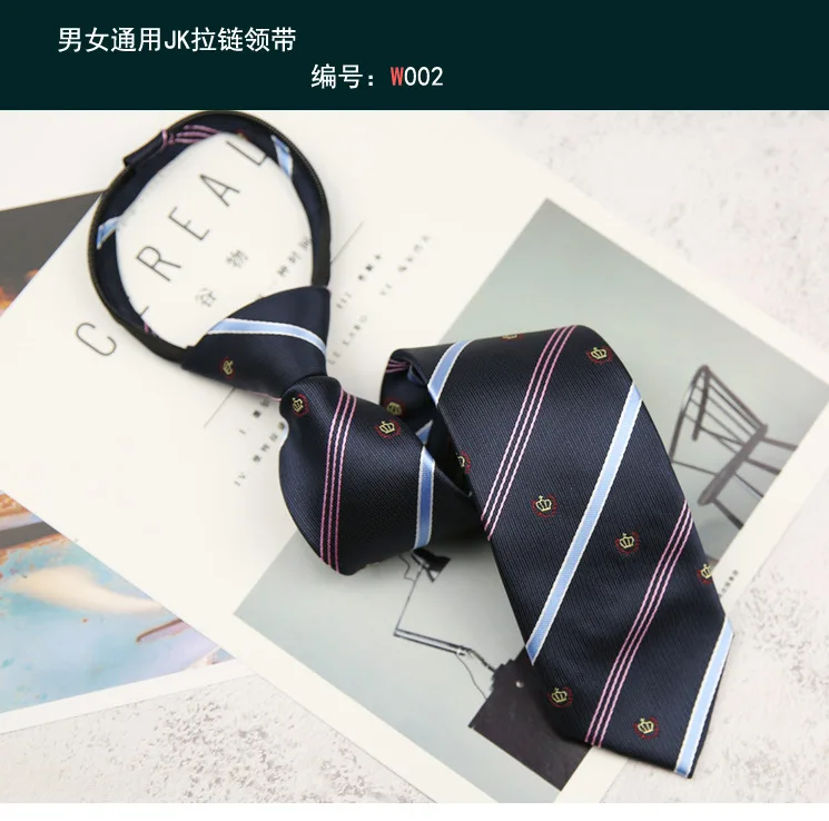Reißverschluss-Krawatte für Herren und Damen, Krawatte für Jungen und Mädchen, 7 cm, gestreift, Lazy Ties, schmale Krawatte für Mädchen, Gravatas, Gummi-Vorgebundene Krawatten – Detail 8
