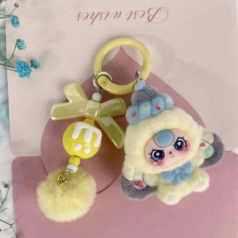 Cute Baby Three Years Doll Keychains Flocking Doll Keyring Backpack Bag Pendants Key Accessories Kids Favors Party Small Gifts - 4