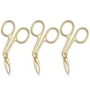 3 Pcs Eyebrow Tweezers Scissor Handle Nose Hair Trimmer Straight Tip Golden Miss 1