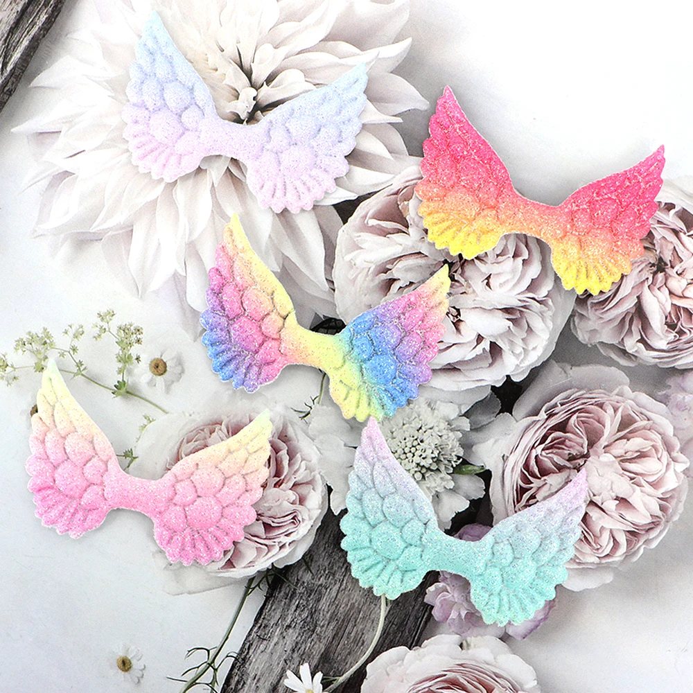 Office, 26 Fabric Glitter Angel Wings For Crafts