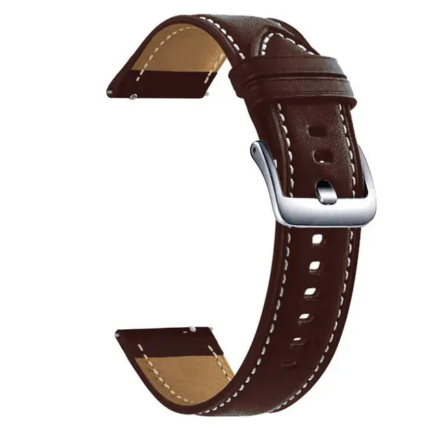 Premium 22mm Leather Watch Strap Bracelet - Replacement Accessory