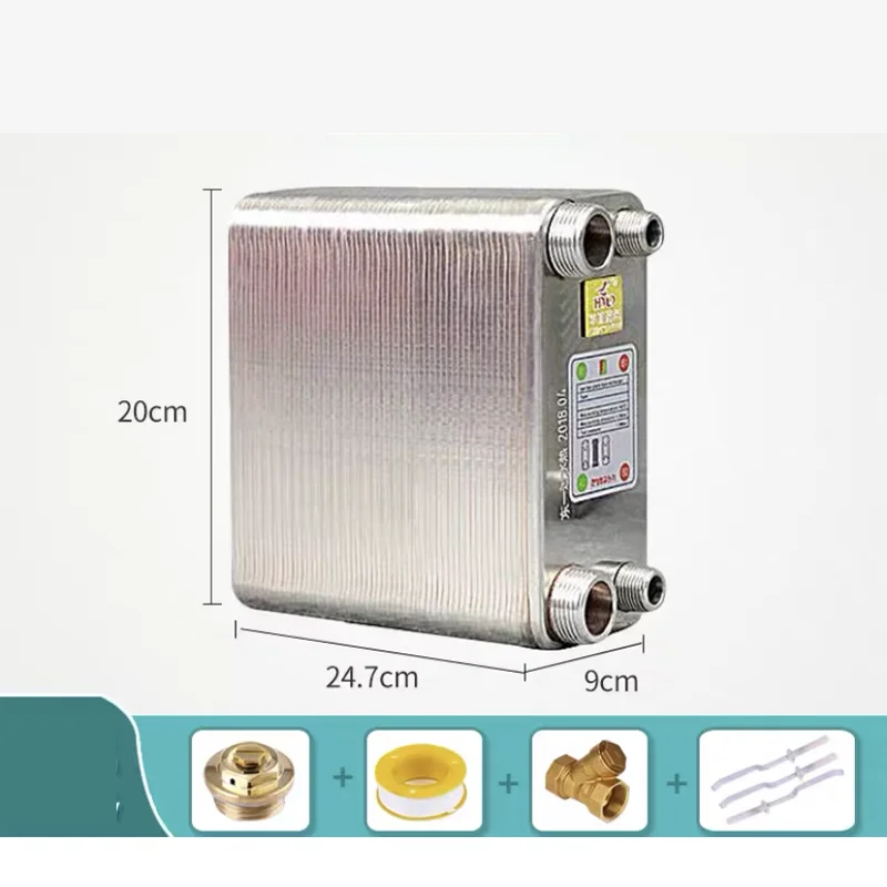 Description Picture 5 of itemNEW 80 Plates Stainless Steel Heat Exchanger Brazed Plate Type Water Heater Chiller Cooler Counter Flow Chiller.