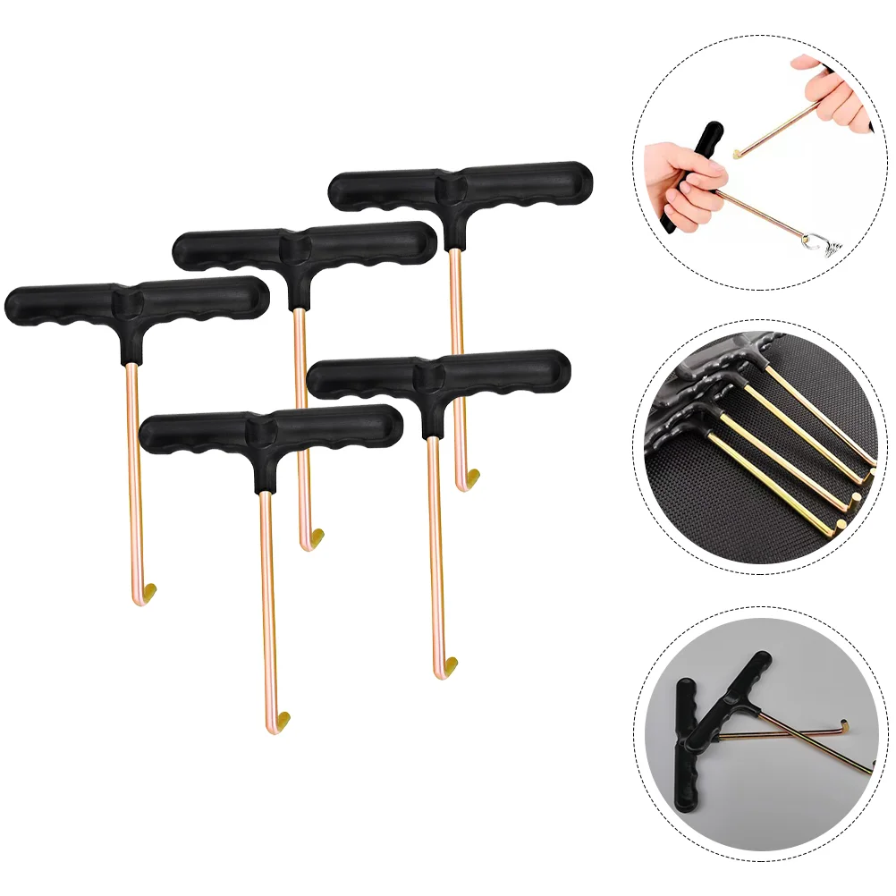 

5 Pcs Skate Shoe Hook Hockey Lace Pullers Trampoline Tool for Springs Shoelace Roller Skates Accessories Major T-shaped