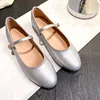Shiny PU Leaather Flats Mary Janes Shoes Women Red Elegant Basic Pointed Toe Loafers Spring Autumn Daily Casual Black Shoes New 4