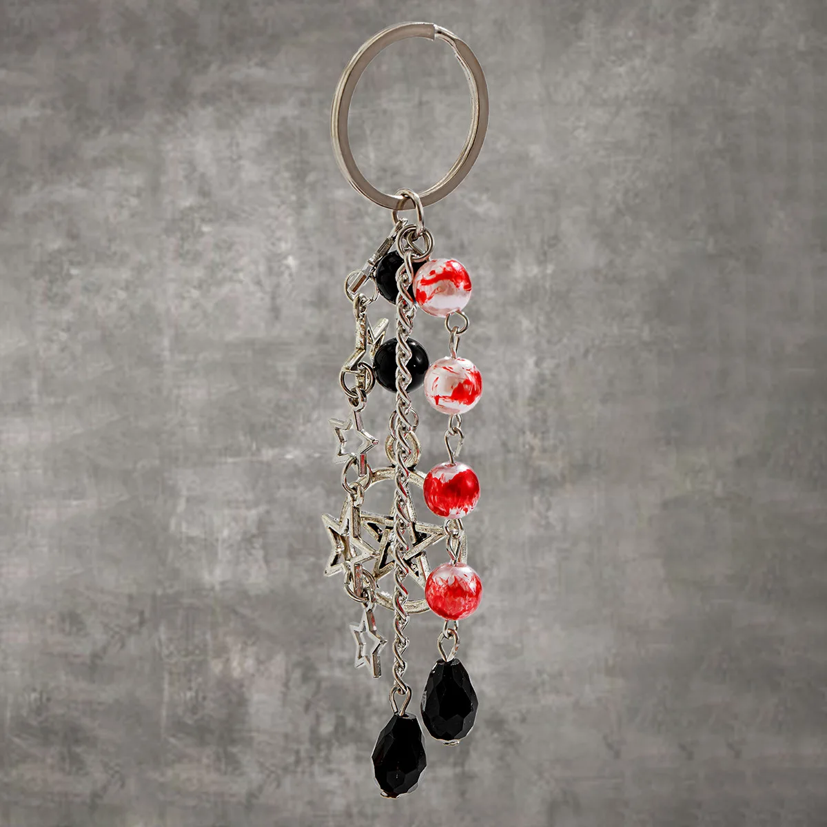 Cute Anti Loss Keychain Y2K Fashion Creamy Style Sweet Bag Small Pendant Fresh Butterfly Bow Pink Star Beaded Buckle Decoration
