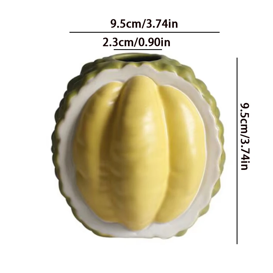 Orange Ceramic Fruit-Shaped Decorative Vase