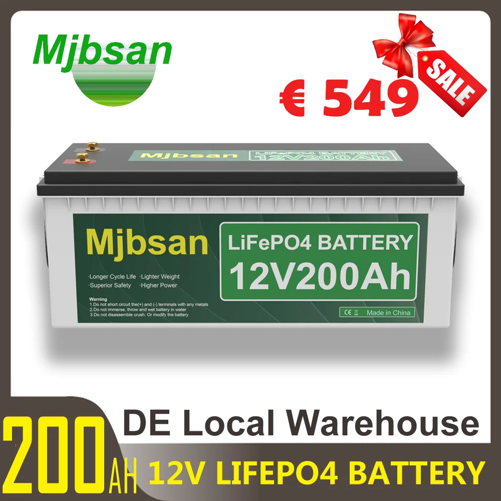Batería de litio LiFePO4 de 24 V y 200 Ah, salida de alientación de