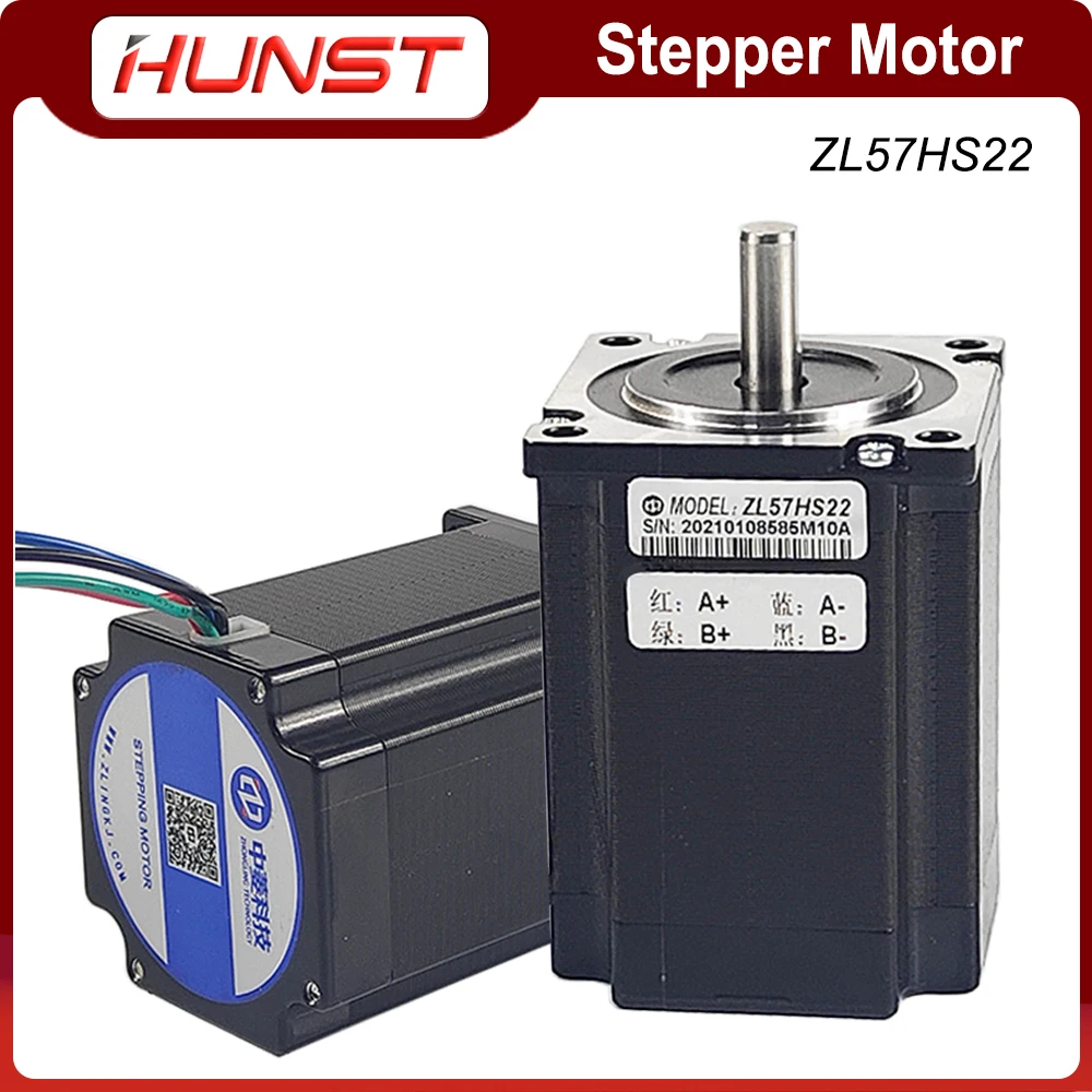 

HUNST 2 Phase Open Loop Stepper Motor ZL57HS22Φ8 5A Length 76.5mm Shaft 8mm For Laser Machines CNC Engraving Milling Machine