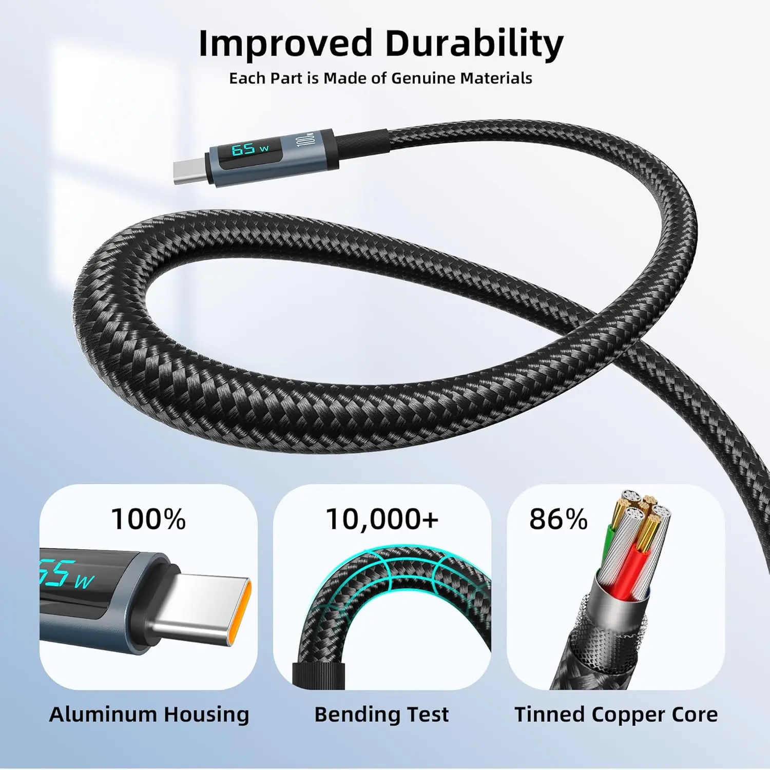 30W Charging Cable Type C To Lighting Data Cable For iPhone 14 13 12 11 Pro Max 30W Fast Charge Digital Display Wire Cord