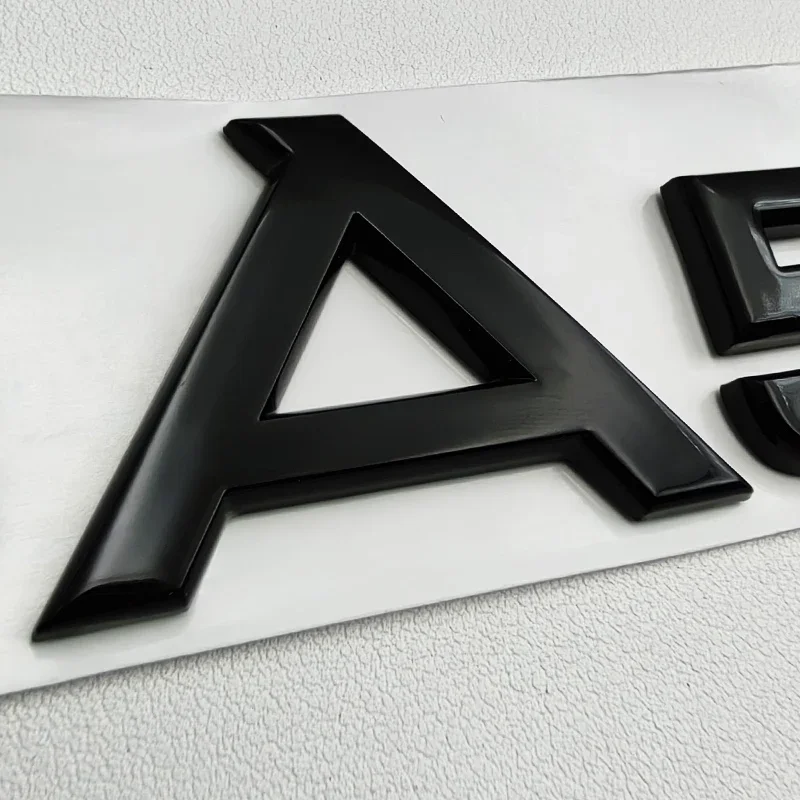 허브캡 3D ABS 블랙 S 라인 A1 A2 A3 A4 A5 A6 A7 A8 로고 엠블럼 자동차 배지 트렁크 데칼 아우디 S라인 자동차 펜더 스티커 액세서리
