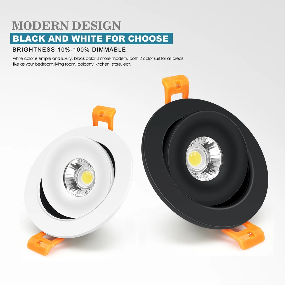 LED Ceiling Lighting led downlight recessed ceiling spotlight ceiling lamps 12W 7W 5W Recessed led Downlight Ceiling Lamps for Living Room LED Spotlight Panel Lights Kitchen Lamp