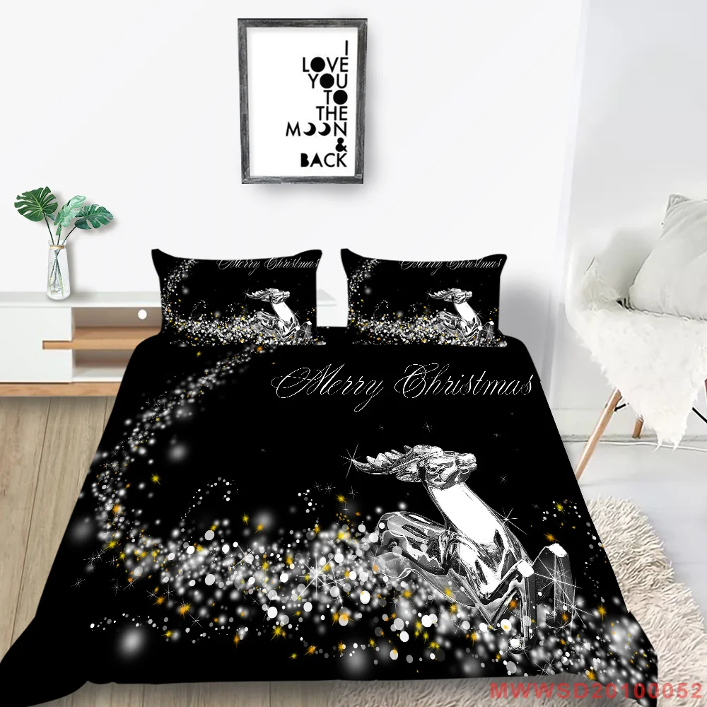

Home Bedclothes Newly Bedding Sets Christmas Printed Duvet Covers Teens Kids King Size Bedspread with Pillowcase