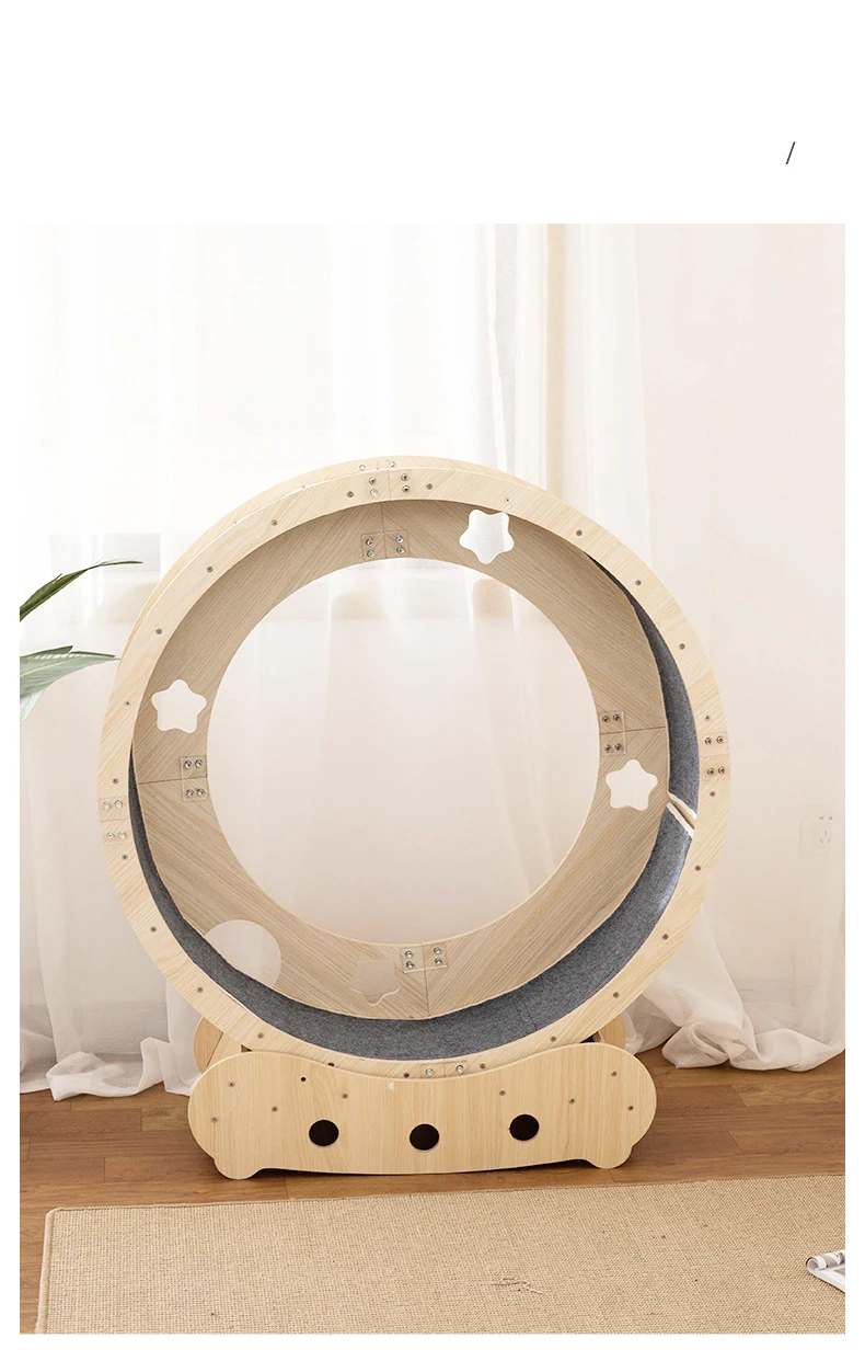 Manufacturer Wood Running Wheel Cat Treadmill