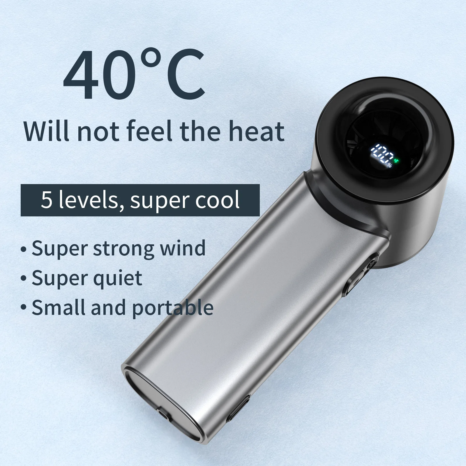 Rechargeable Handheld Fan, Stylish Design, Portable High Speed Fan - Small and Powerful for Outdoor Sports, Travel, Camping