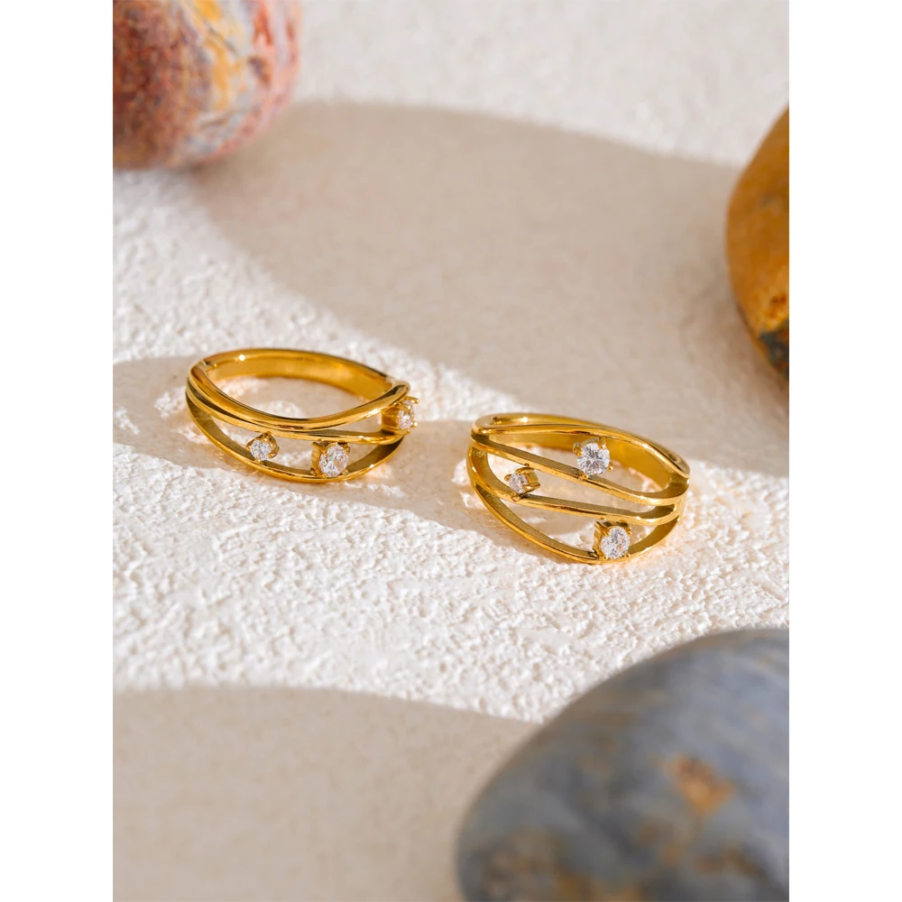 Yhpup Style Stainless Steel Fashion Ring Finger Jewelry