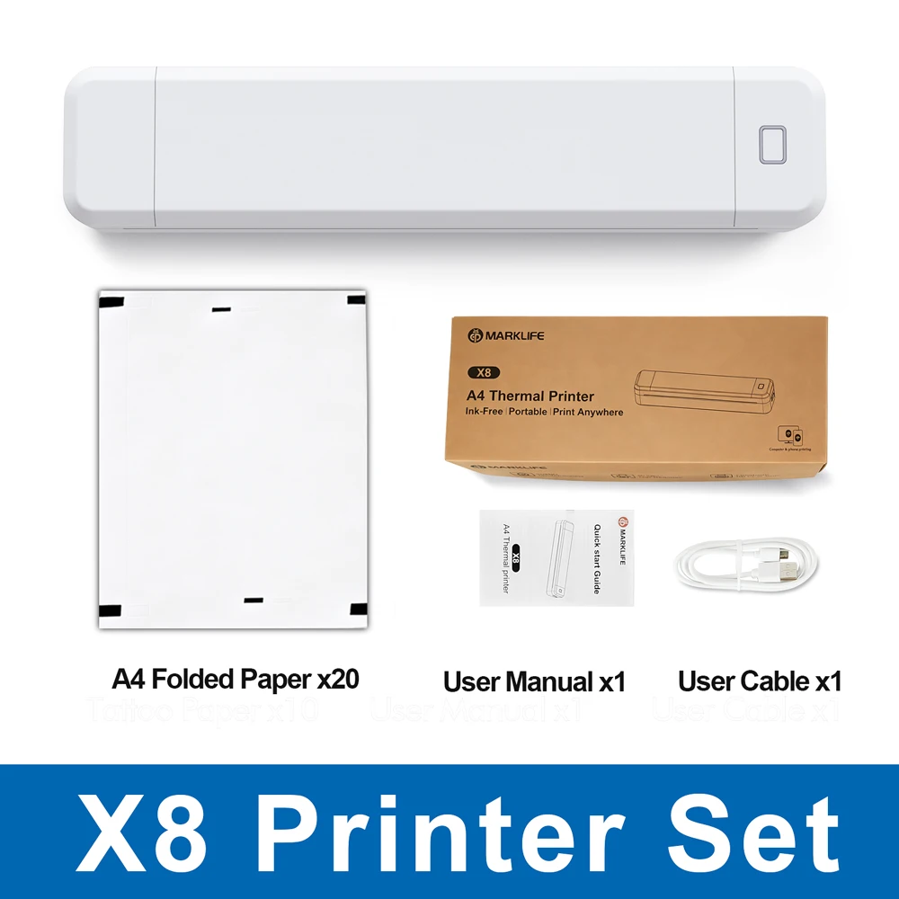 طابعة حرارية ماركلايف X8 A4 بلوتوث