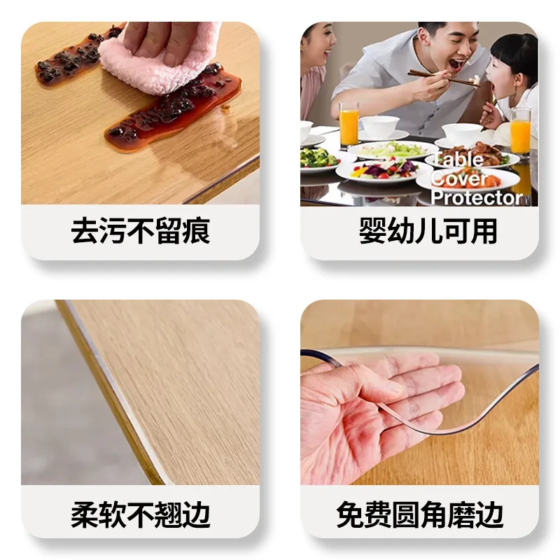 Protector De Mesa Pvc Transparente AJSJ Protector De Manta De Mesa Transparente Para Mesa De Escritorio, Escritorio, Escritorio, Sofá, Mesa De Comedor, 2 Mm, 85 X 170 Cm Protector De Mesa Transparente