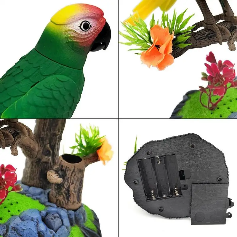 Talking Bird Toy Vocal Robot Birds Toy Electronic Parrot Sensor Realistic Toy For Boys Girls Kid Adults For Home Kids Room Desk 2