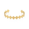 Amaxer Stainless Steel Hammered Four-Leaf Clover Bracelet For Women Girl Flower Bangles Christmas Jewelry Party Lover Gift 4