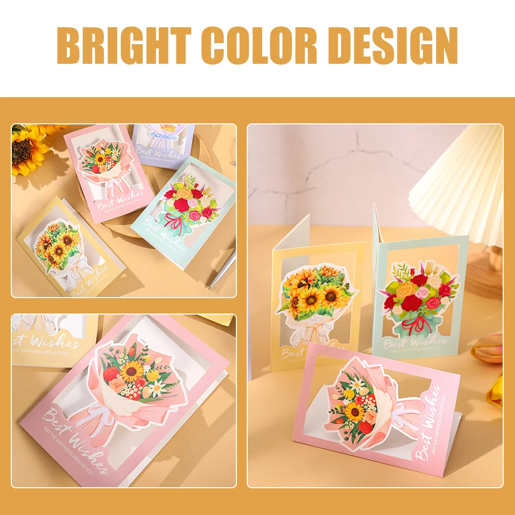 파티 축복 축복 빈 카드 축제, 꽃다발 인사 카드, 8 개