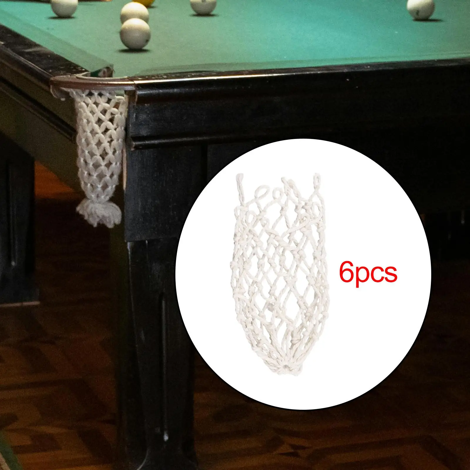 6x Billiards Table Nets Repair Replacement Billiards Mesh Pocket for Training
