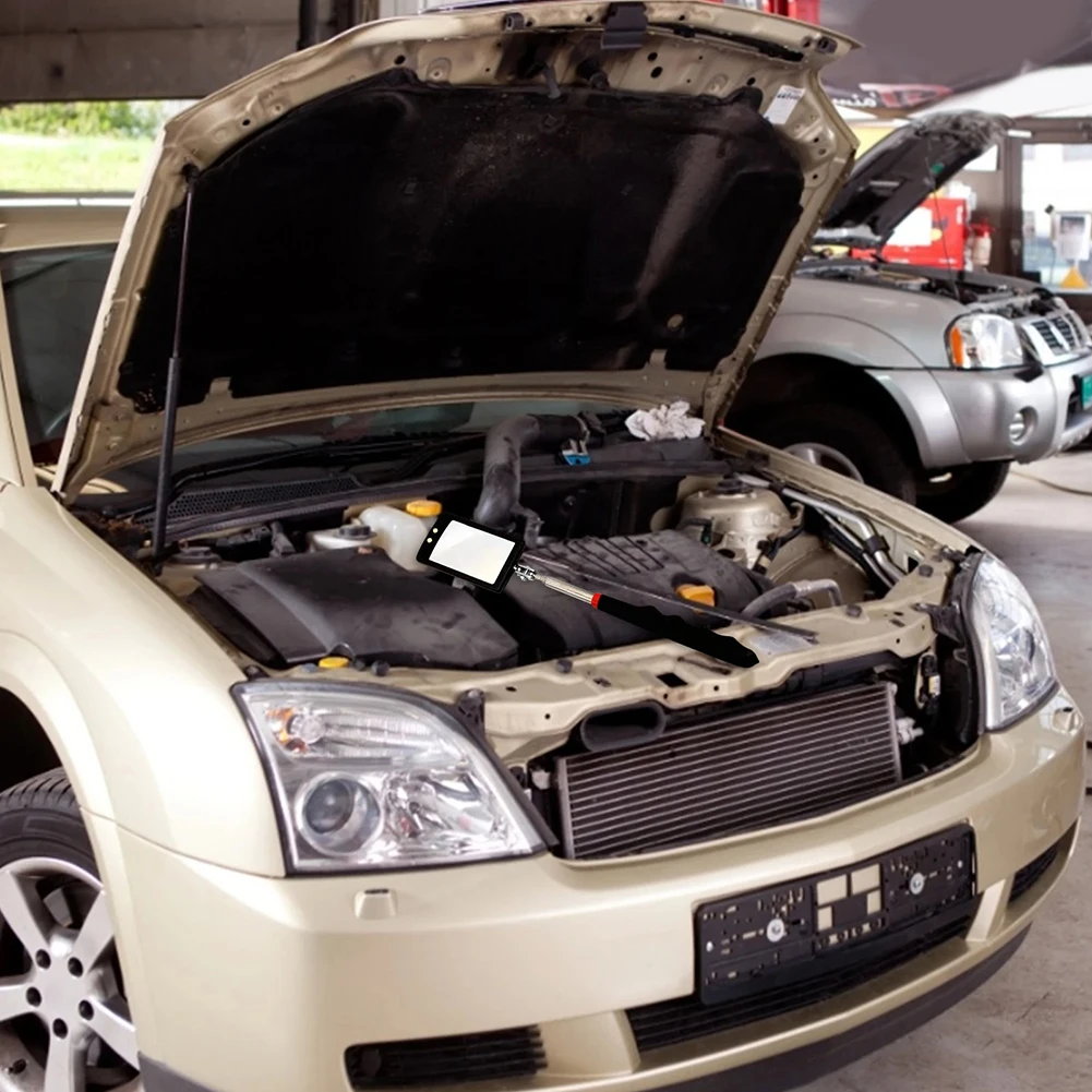 5Pcs 텔레스코픽 검사 거울 360 회전 텔레스코픽 핸들 차량 작은 부품 관찰을위한 수리 도구