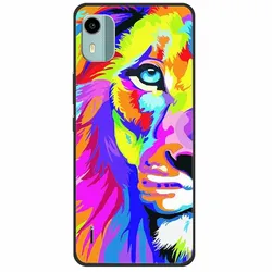 Lions Design Shockproof TPU Silicone Phone Case - Soft Protective Cover for Nokia C12 (W101.CH.135)