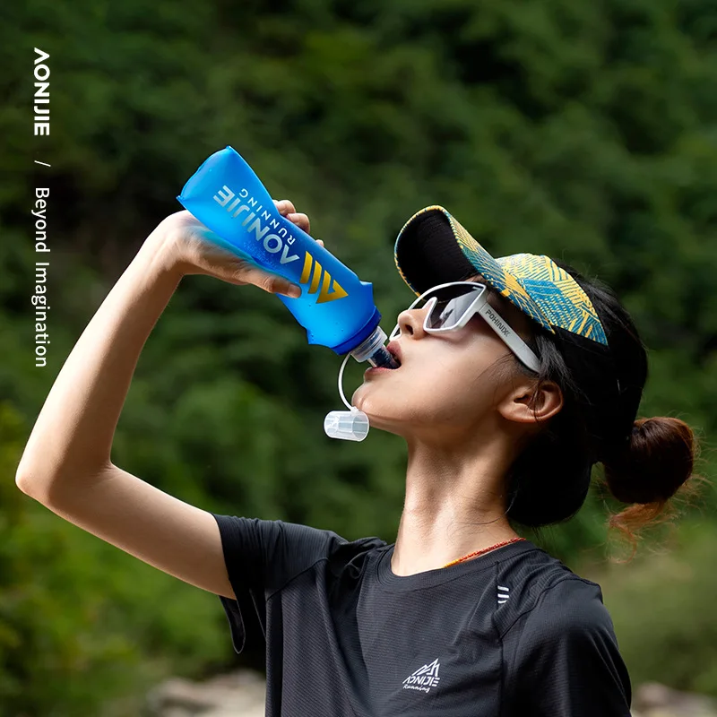Soft Flask Water Bag Folding Collapsible Water Bottle TPU Sports Climbing Hiking Running Bag 250ml 500ml AONIJIE SD30
