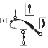 Carp Fishing Accessories Kit Anti Tangle Sleeve Hook Stop Beads Bait Screw Rig Kicker Swivel for Spinner Rig Material Equipment 2