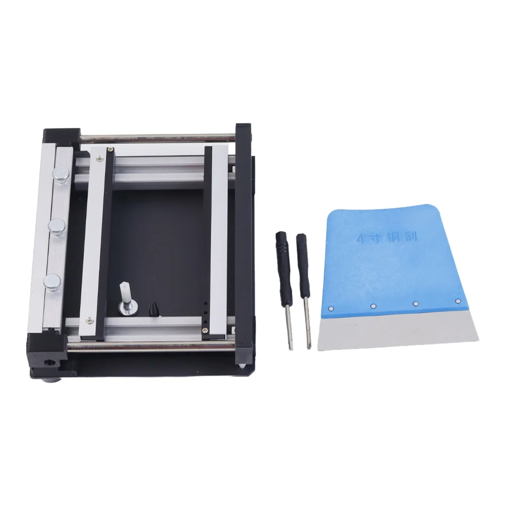 SMT Stencil Printer 10*10cm Manual Solder Paste Printing Machine Steel Stencil