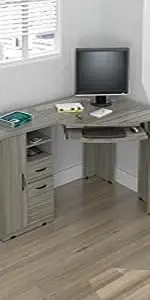 smoke oak l shape desk