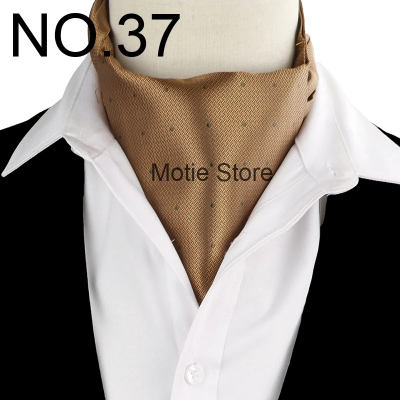 Heißer Verkauf Herren Krawatte Schal Vintage Jacquard Paisley Cashew Britischen Gentleman Luxus Schal Fit Hochzeit Party Business Zubehör – Detail 38