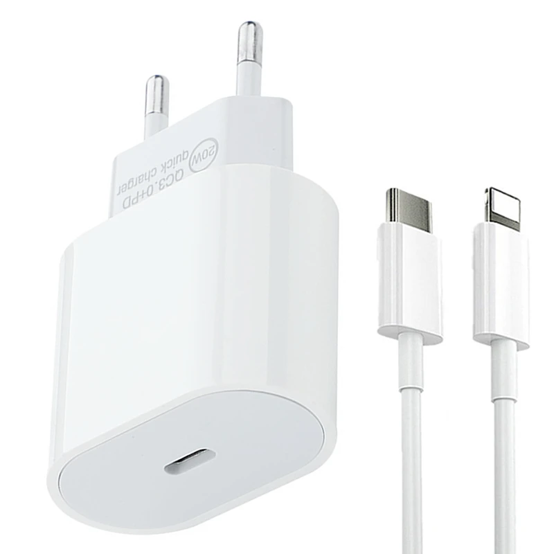 Wall Charger For iphone 20W PD USB-C power adapter for Apple iPhone 13 11 12 Pro Max iPad mini charge fast Charging type c Cable |