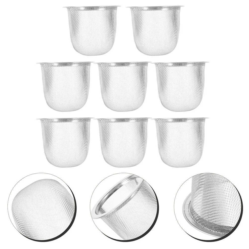

10pcs Tea Strainer for Teapot Stainless Steel Drainer Mesh Tea Strainer Teapot Filter Replacement Tea Infuser