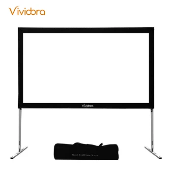 Schermo cinematografico da esterno da 120 pollici - Schermo per proiettore 16:9 in PVC a 3 strati migliorato, schermo portatile per proiezione video con borsa per il trasporto