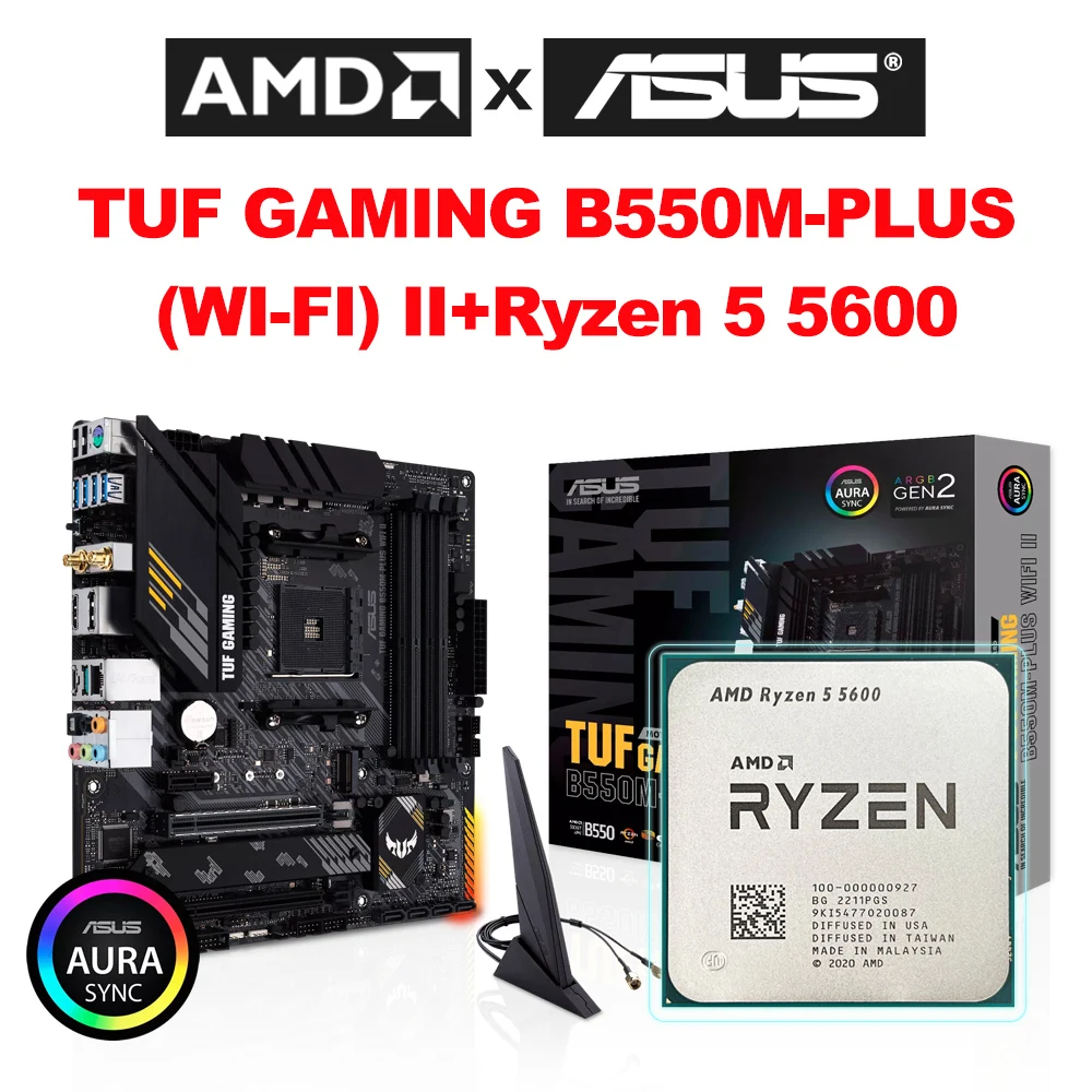 ASUS AMD Ryzen 5 5600 CPU 게임 프로세서, R5 5600 소켓, AM4 DDR4 AMD Ryzen CPU ...