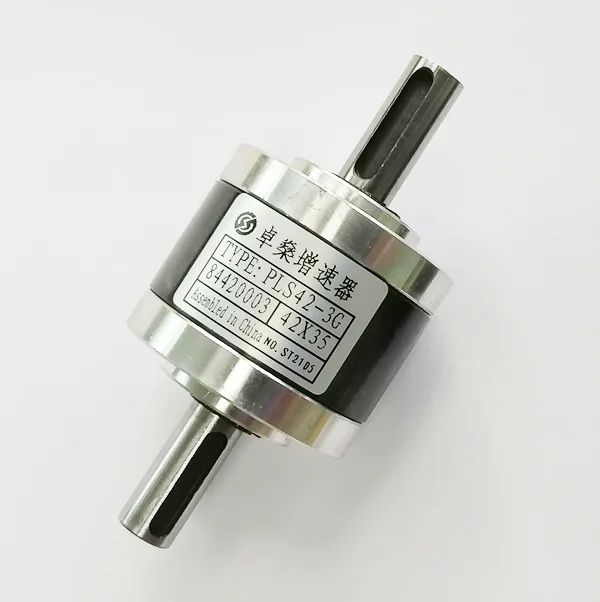 42mm Double Shaft Axis Planetary Speeder Speed up or Speed Reducer Gearbox 1:3 1:4 PLS42