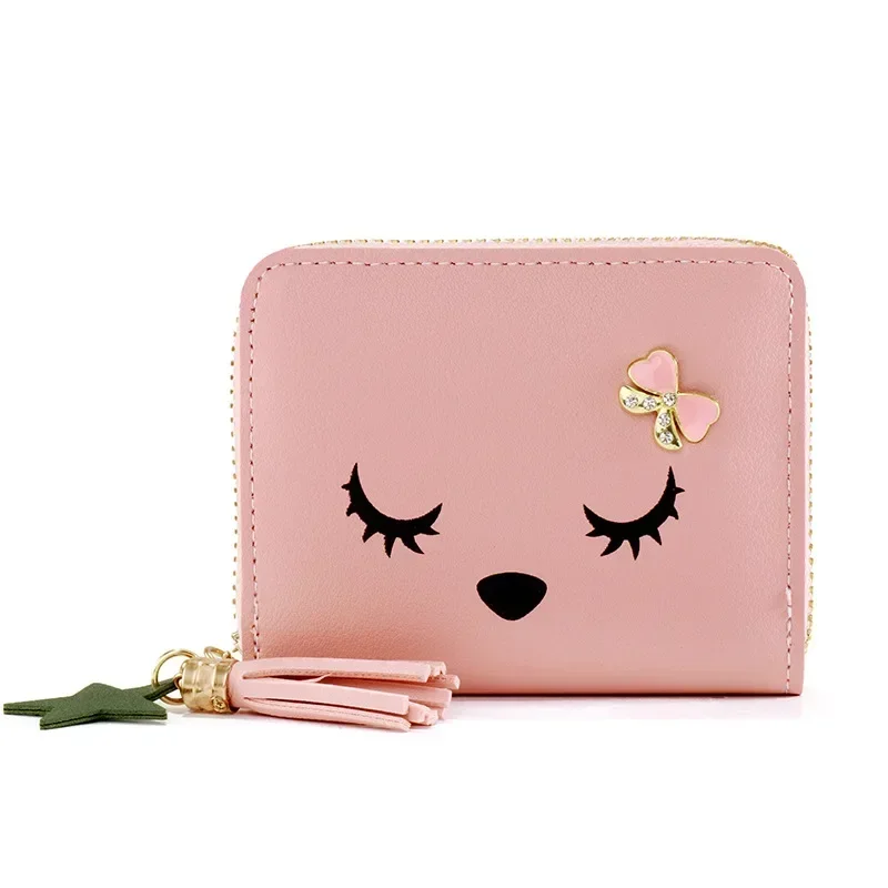 New Fashion Card Bag Cute Wallet Women Student Zipper Coin Purse Children's Coin Pouch Credit Card Holder Id Holder Case