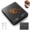 1Set Electronic Coffee Scale with Silicone Pad Digital Coffee Scale with Timer LED Display USB Charging Home Cafe Use Good Gift