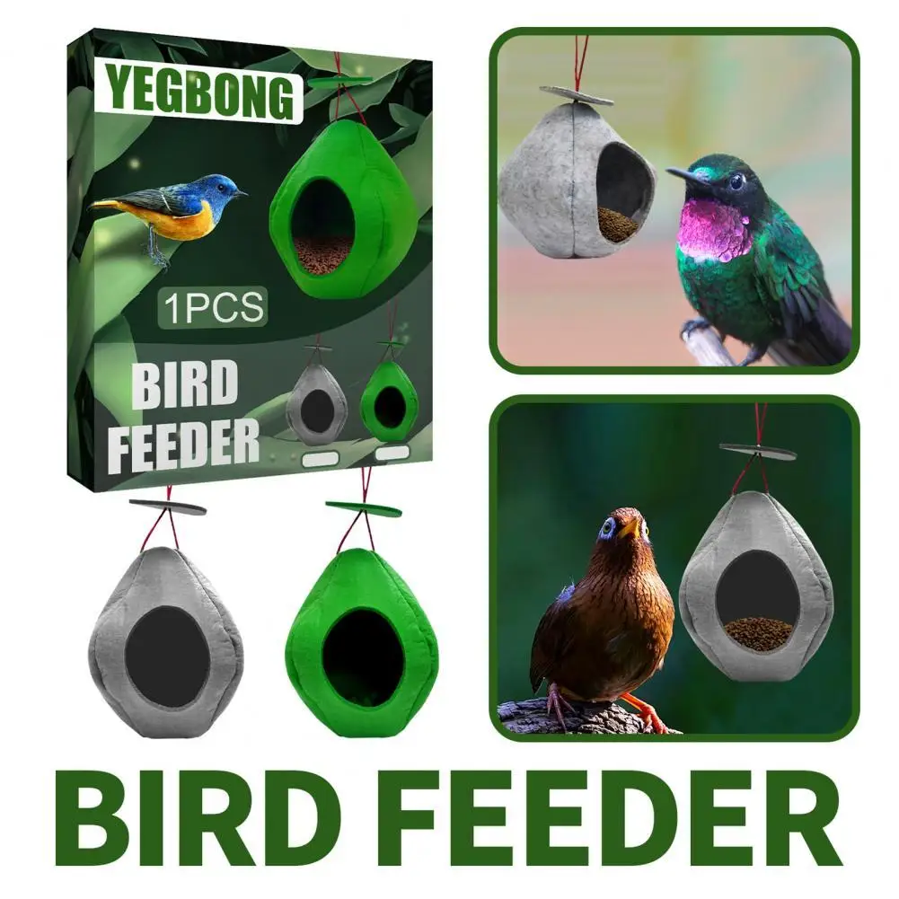 Felt Cloth Bird Feeder Attractive Rounded Roof Design Decorative Soft