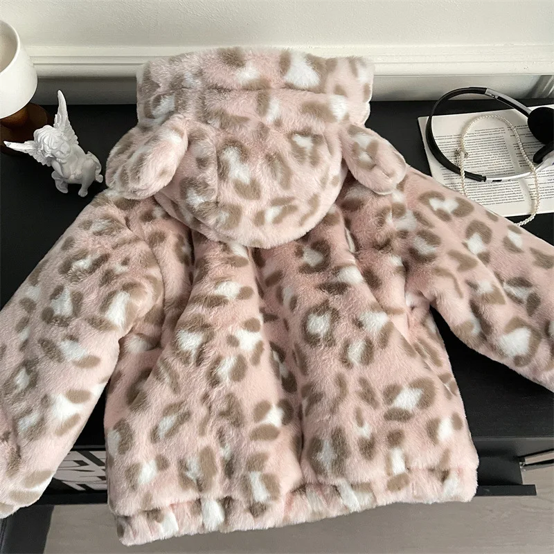 Manteau Hiver Enfant Fille Zippée Chaud Capuche Chic Et