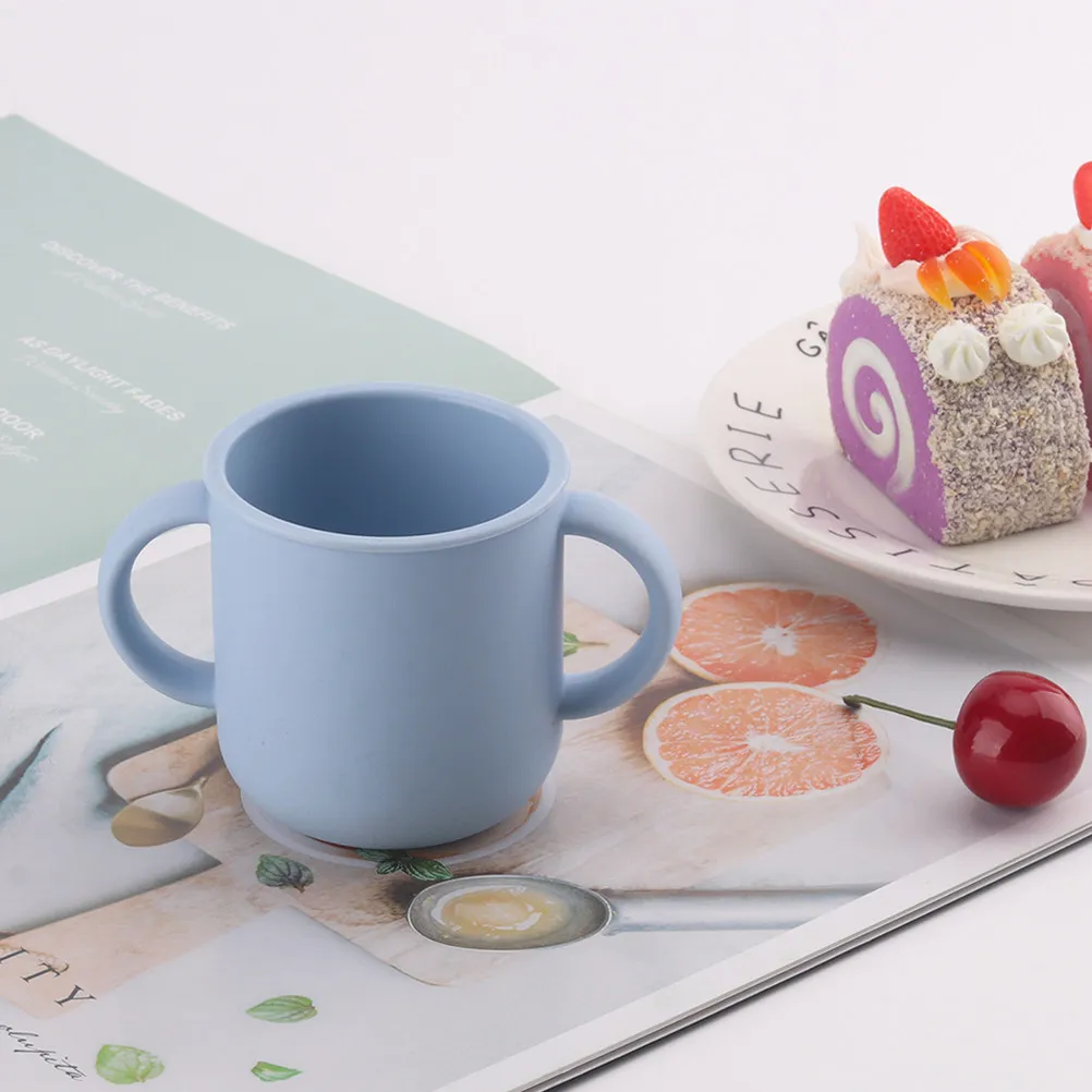 용 실리콘 컵,  훈련용 컵, 1-3세 를 위한 독립적인 음주 훈련 컵