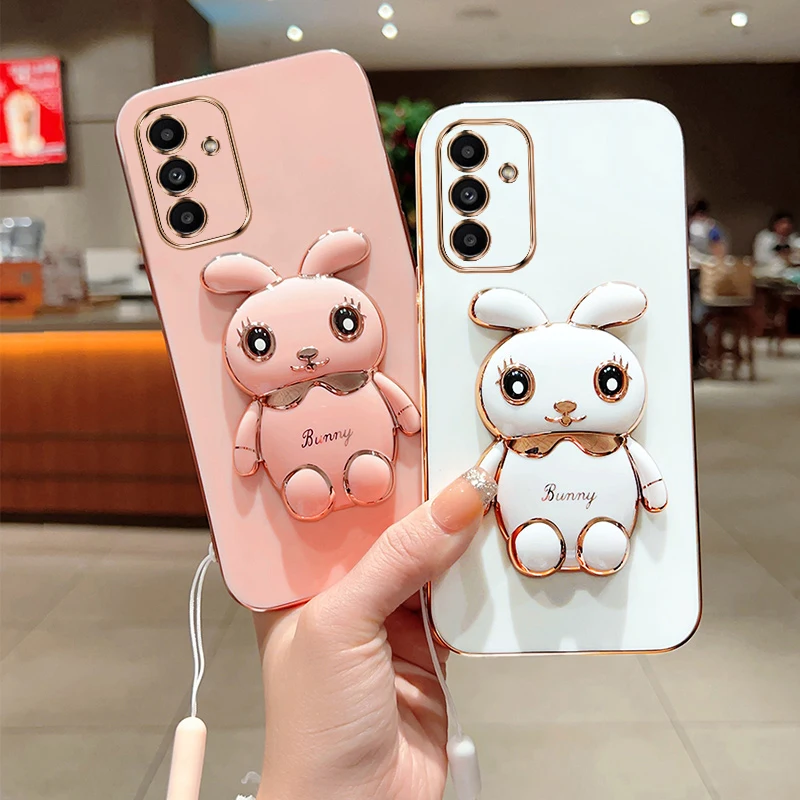 Cute Rabbit Phone Case For Samsung Galaxy Soft Silicone Cover_voghion.com